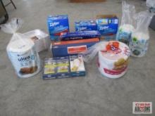 Outdoor Picnic...Cooking Supplies Including Paper Plates & Bowls, Ziploc Bags, Aluminum Pans, Tin