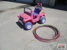 Barbie Crisin Tunes Jeep Power Wheels with Hula Hoops