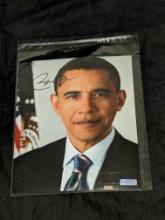 Barack Obama Signed 8x10 Photo with coa