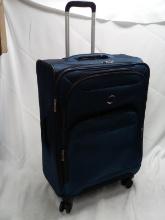 Delsey Paris Sharp Dark Blue 4-Wheeled Telesc. Handle Soft Side Suitcase