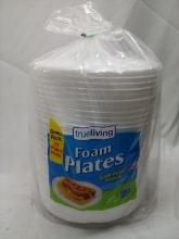 150 Pack of TrueLiving 8.875”D Foam Plates