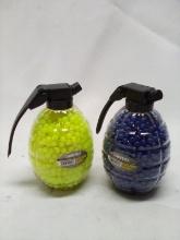 2 Bottles of OMEGA 0.12G 6mm 1600RDS BB’s- Neon Yellow, Dark Blue