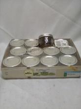 12 Pack of Kerr Wide Mouth Freezer Safe Half Pint Jars w/ Lids