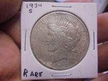 1934 S Mint Silver Peace Dollar