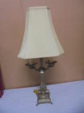 Beautiful Ornate Double Bulb Table Lamp