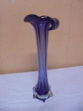 Vintage Purple Rubbed Jack in the Pulpit Vase