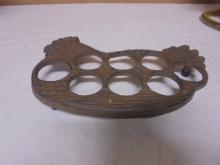 Vintage Styled Cast Iron Hen Egg Holder