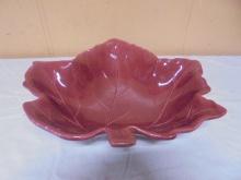 Large Pottery Leaf Bowl