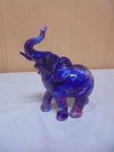 Beautiful Purple Multi-Color Elephant Figurine