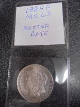 1884 P Mint Morgan Silver Dollar