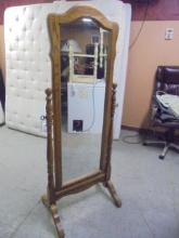 Beautiful Solid Oak Freestanding Dressing Mirror