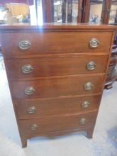 Antique 5 Drawer Statton Solid Wood Dovetailed Drawer Chest of Drawers