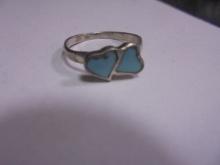 Ladies Sterling Silver & Turquoise Ring