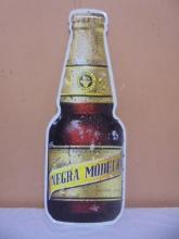 Metal Negra Modelo Bottle Advertisement Sign