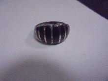 Ladies Sterling Silver & Black Onyx Ring