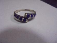 Ladies Sterling Silver & Blue Lapis Ring