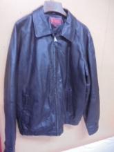 Excelled Men's Black Leather Coat