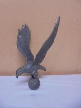 Cast Iron Eagle on Ball