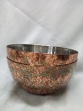 Antique Copper finish mixing bowl 9.4in quantity 2