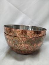 Antique Copper finish mixing bowl 9.4in quantity 2