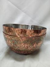 Antique Copper finish mixing bowl 9.4in quantity 2