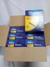 Full Case of Breeze Feminine Care Unscented Regular Tampons w/ Plastic Appl.