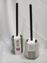 Pair of Decorative Toilet Brush Holder Sets- Tags Say $10Ea.