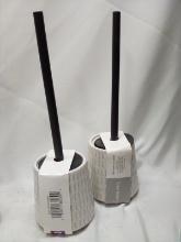 Pair of Decorative Toilet Brush Holder Sets- Tags Say $10Ea.