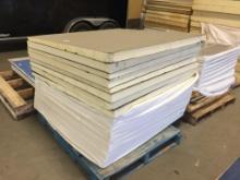 17 PIECES OF INSULATION IN ASSORTED THICKNESS- 48" x 48"