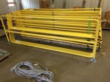 120" x 42" SAFETY GATE WITH 2 SINGLE BASES