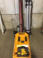 CST/BERGER LASER LEVEL WITH STAND AND STICKS AND TRIPOD