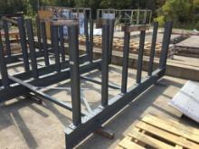 HEAVY STEEL RACKING, 144 INCH x 76 INCH W x 58.5 INCH H, 1000 LBS PER ARM