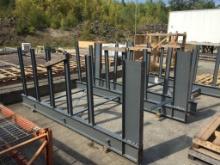 HEAVY STEEL RACKING, 144 INCH x 76 INCH W x 58.5 INCH H, 1000 LBS PER ARM