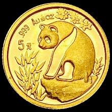 1993 China 1/20th oz Gold Panda CHOICE PROOF