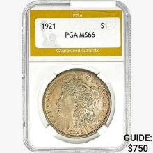 1921 Morgan Silver Dollar PGA MS66