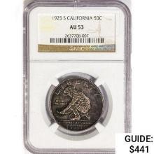 1925-S Jubilee Half Dollar NGC AU53