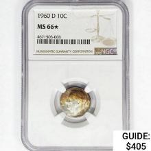 1960-D Roosevelt Dime NGC MS66*