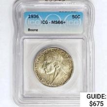 1936 Boone Half Dollar ICG MS66+