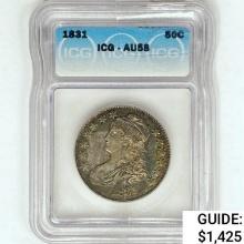 1831 Capped Bust Half Dollar ICG AU58