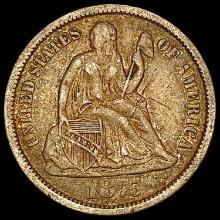 1875-CC Seated Liberty Dime LIGHTLY CIRCULATED