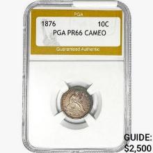 1876 Seated Liberty Dime PGA PR66 CAMEO