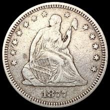 1877 Seated Liberty Quarter LIGHTLY CIRCULATED