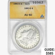 1883-S Morgan Silver Dollar ANACS AU50