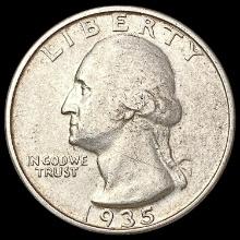 1935-S Washington Silver Quarter CLOSELY UNCIRCULATED