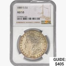 1889-S Morgan Silver Dollar NGC AU53