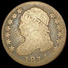 1814 Lg Dt Capped Bust Dime NICELY CIRCULATED