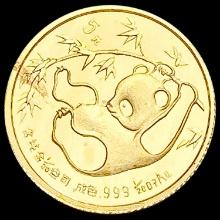 1985 China 1/20oz Gold Panda CHOICE PROOF