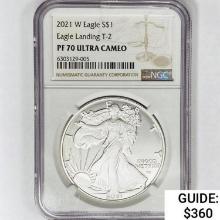 2021-W American Silver Eagle NGC PF70 UC, T-2