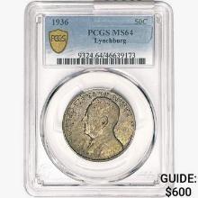 1936 Lynchburg Half Dollar PCGS MS64