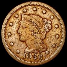 1848 Braided Hair Large Cent CLOSELY UNCIRCULATED